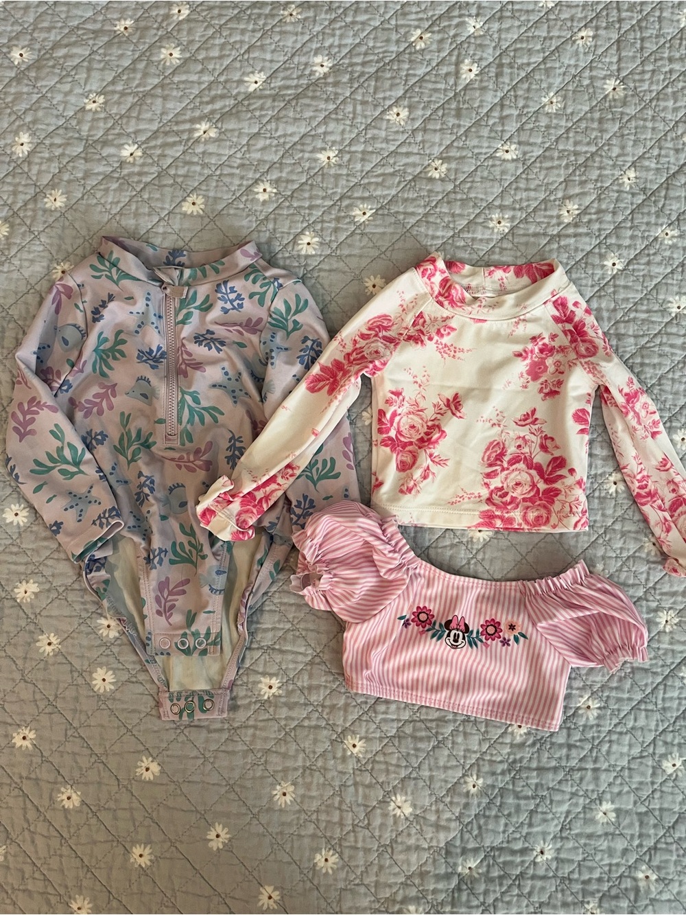 Bundle of 12M baby girl swimsuits